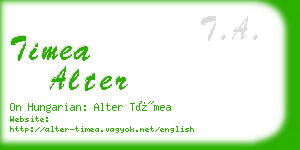 timea alter business card